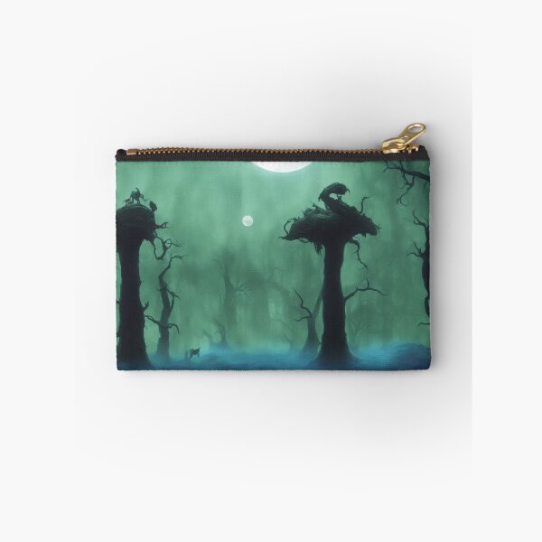 Item preview, Creepy moonlit and foggy alien planet landscape I designed and sold by BrachiaST.