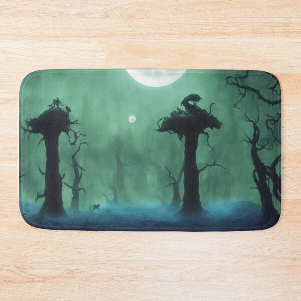 Item preview, Creepy moonlit and foggy alien planet landscape I designed and sold by BrachiaST.