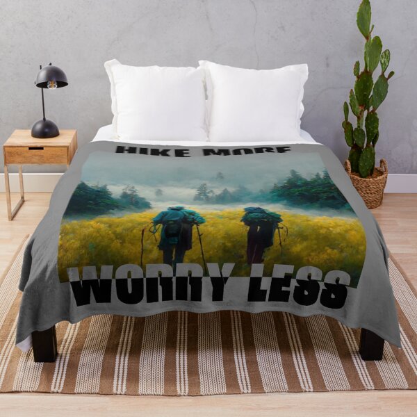 Item preview, Hike More Worry Less - Adventure Hiking Exploring Camping designed and sold by BlackGrain.