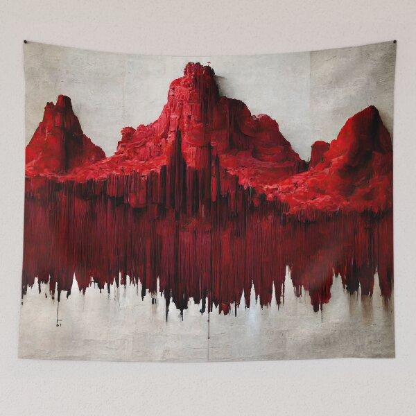 Item preview, Crimson Mountainscape designed and sold by MerchFever.