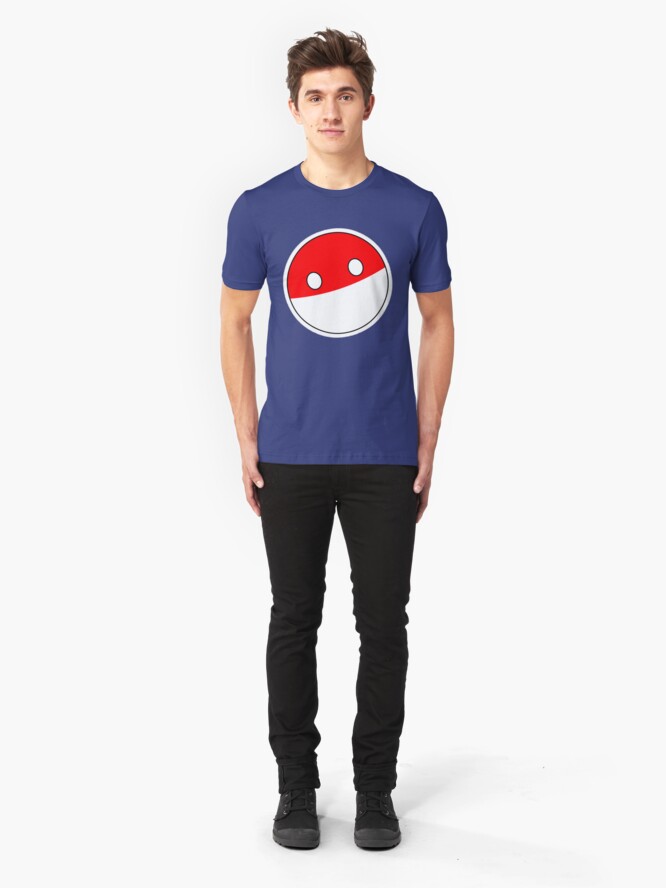 Alternate view of Polandball | Countryball Slim Fit T-Shirt