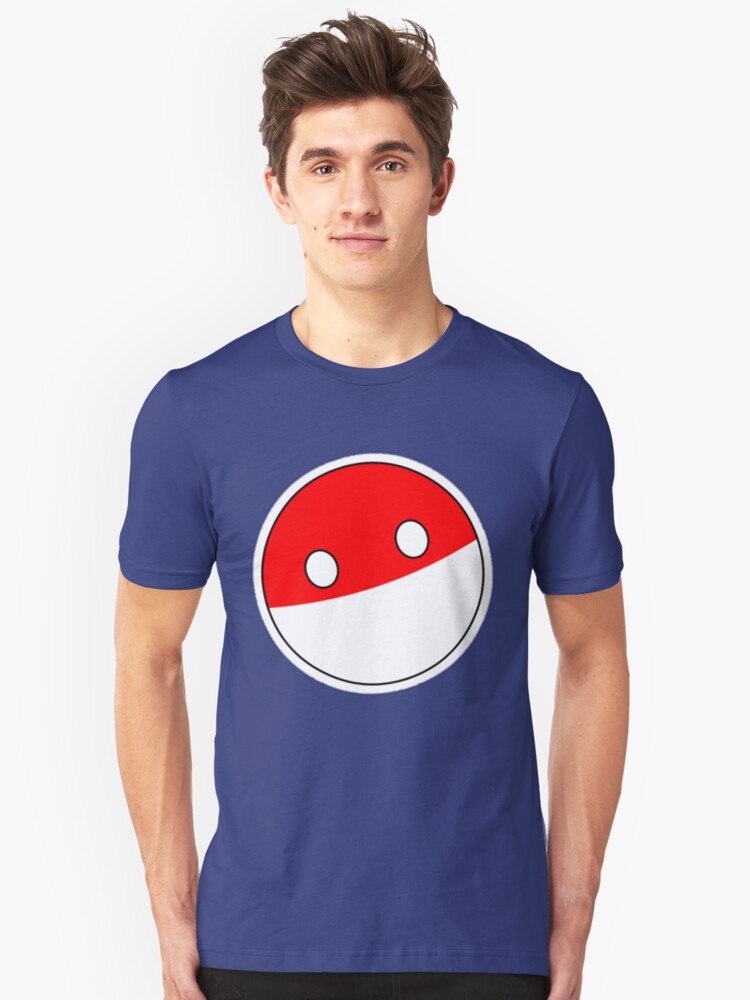 Alternate view of Polandball | Countryball Slim Fit T-Shirt