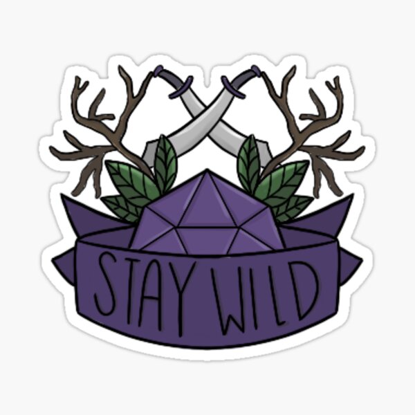 DND Druide Bleib wild Sticker