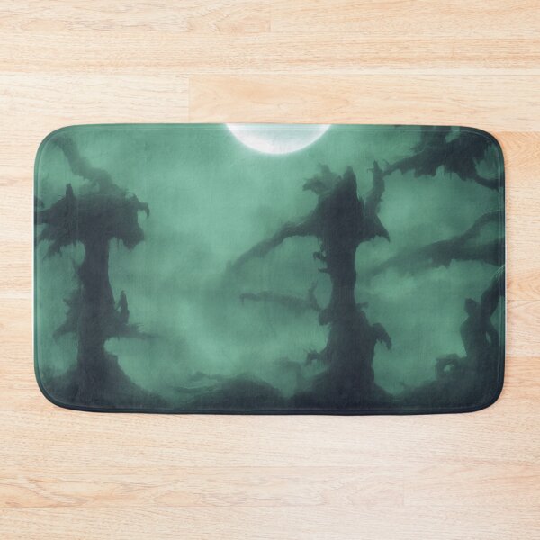 Item preview, Creepy moonlit and foggy alien planet landscape II designed and sold by BrachiaST.