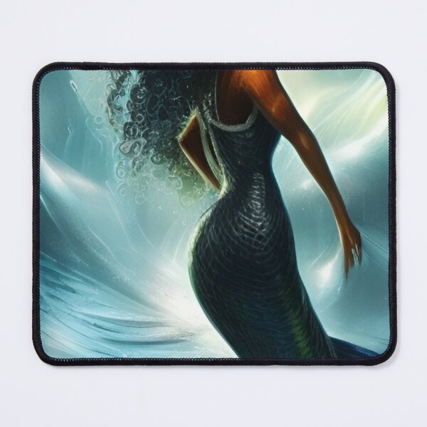 Item preview, Abstract Black Mermaid Art designed and sold by CazmosDesigns.