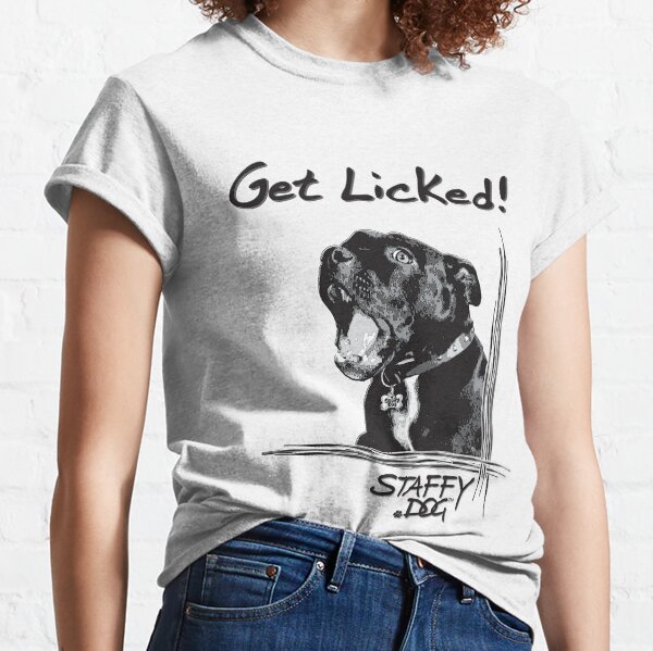 Item preview, Staffy Dog - Get Licked! designed and sold by amanda metalcat dodds.