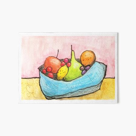 My Fruit Bowl pattern  Art Board Print