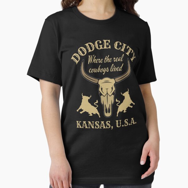 Item preview, Retro Dodge City, Kansas, U.S.A., Tan Text- Vintage Cowboy / Vintage Western designed and sold by TimelessLocales.