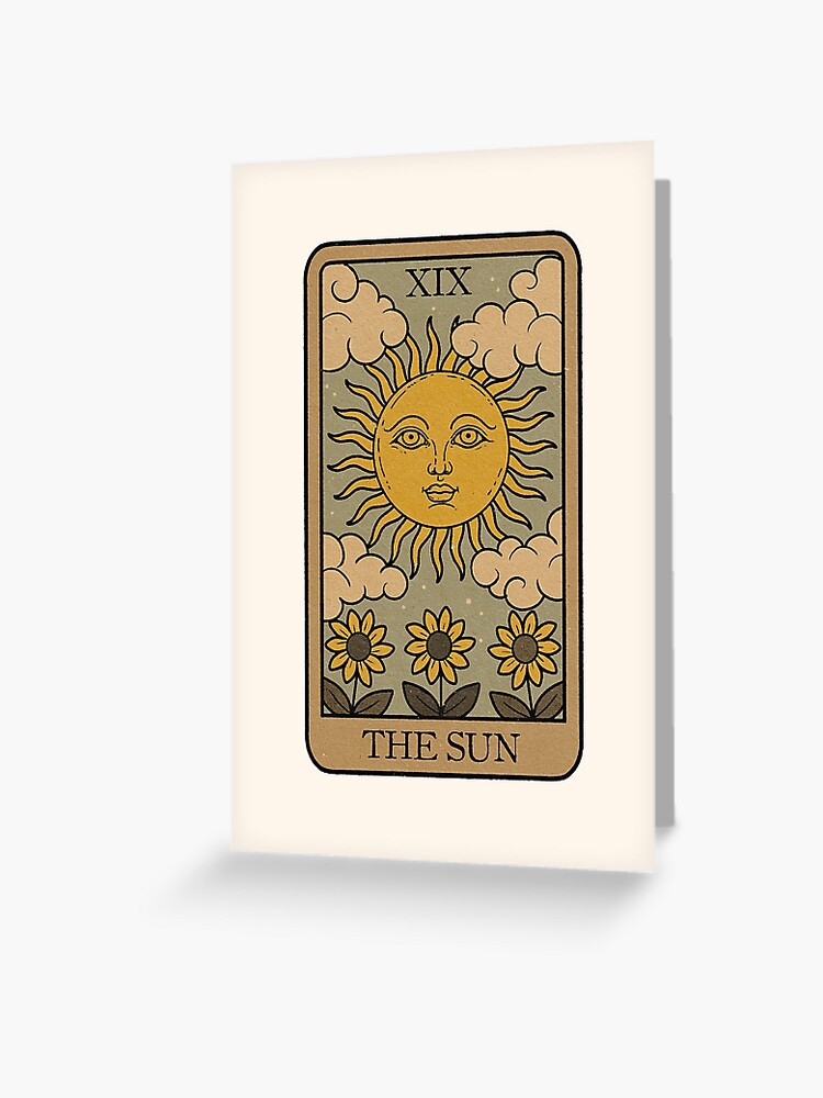 The Sun Tarot Blank Greetings Card 