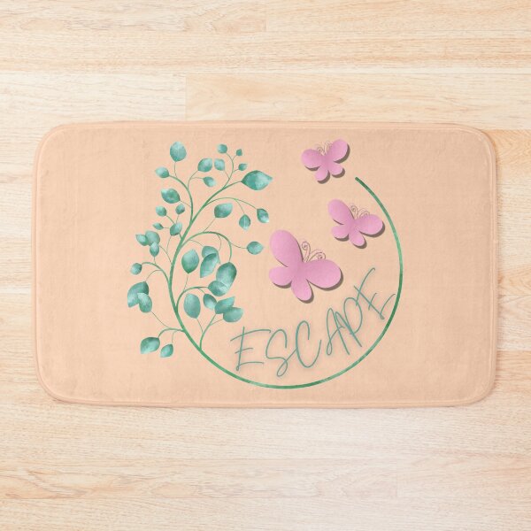 Item preview, Escape.. Pretty pink butterflies escaping from a circle of green foliage designed and sold by ditzy-designs.