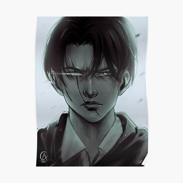 Angriff auf Titan - Levi Ackerman Blaue Version Poster