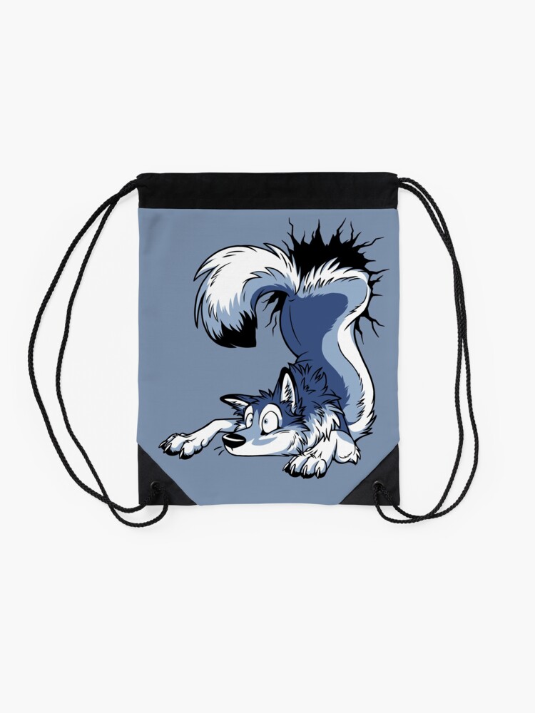 Alternate view of UN-STUCK Blue Husky Drawstring Bag