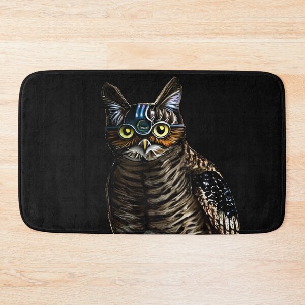 Item preview, a cat and an owl AI bird lover  designed and sold by SBlagojevic.