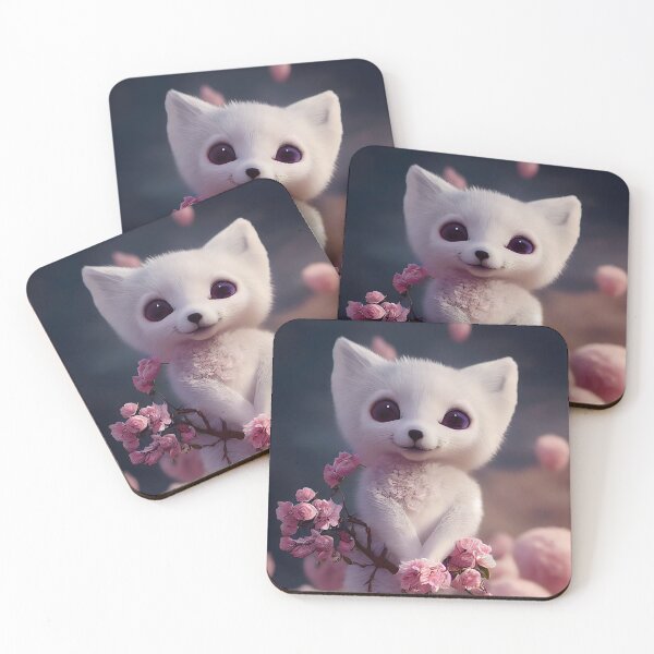 Item preview, White Fox & Flower Design designed and sold by NTGUILTY.