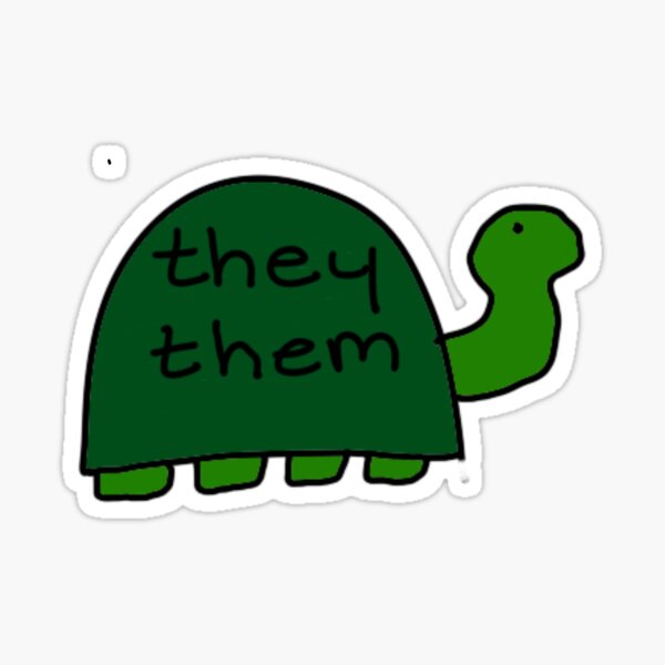 Sie/Sie Pronomen Schildkröte Sticker