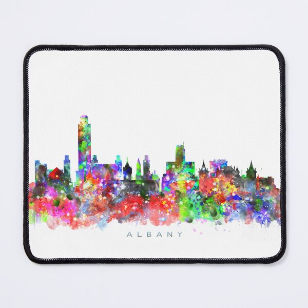 Item preview, Albany, New York Skyline Watercolor Painting designed and sold by InkistPrints.