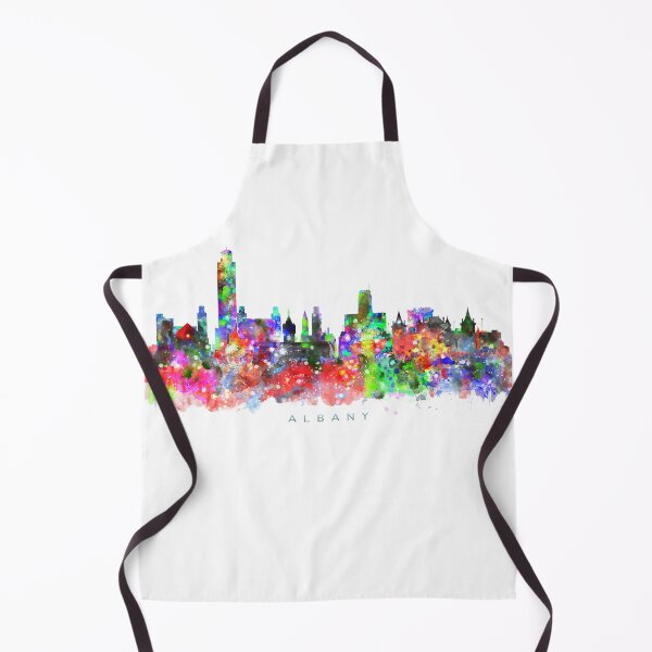 Aperçu de l'œuvre Albany, New York Skyline Watercolor Painting créée et vendue par InkistPrints.