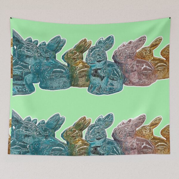 Item preview, Glass Bunnies on Green designed and sold by blakcirclegirl.