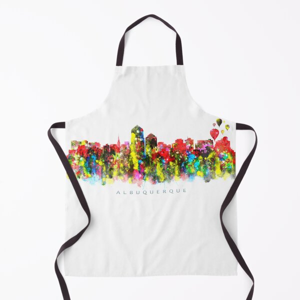 Item preview, Albuquerque, New Mexico Skyline Watercolor Painting designed and sold by InkistPrints.