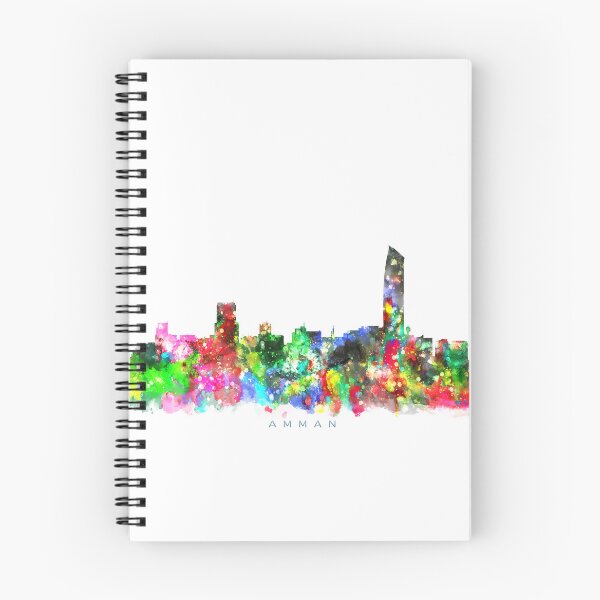 Item preview, Amman, Jordan Skyline Watercolor Painting designed and sold by InkistPrints.