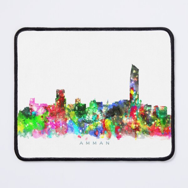 Item preview, Amman, Jordan Skyline Watercolor Painting designed and sold by InkistPrints.