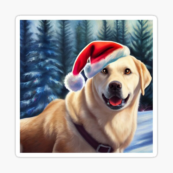 Christmas Labrador - Perfect For Animal Lovers Sticker