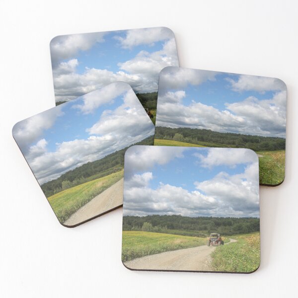 Item preview, Wheeler cruisin' dirt road under beautiful summer sky designed and sold by Katherine Rose.