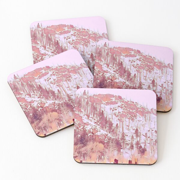 Item preview, Peach Snow Covered Hill - Mountains designed and sold by MistyMorningsOR.