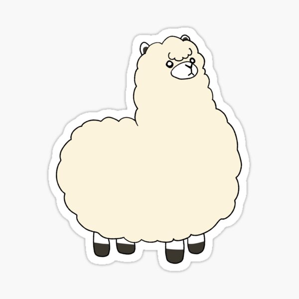 Simple Alpaca Sticker