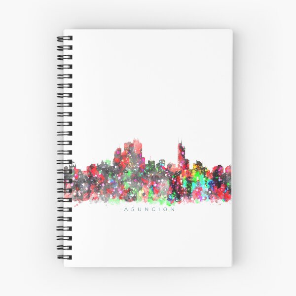 Item preview, Asuncion, Paraguay Skyline Watercolor Painting designed and sold by InkistPrints.