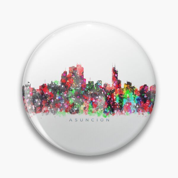 Item preview, Asuncion, Paraguay Skyline Watercolor Painting designed and sold by InkistPrints.