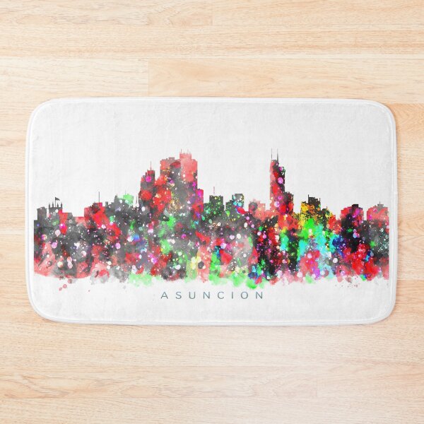 Item preview, Asuncion, Paraguay Skyline Watercolor Painting designed and sold by InkistPrints.
