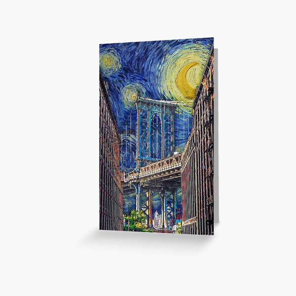Item preview, Brooklyn Bridge, New York City, NY - Starry Night Series designed and sold by wallflowerfolio.