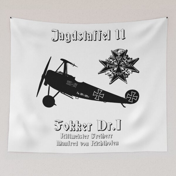 Item preview, Jasta 11 Fokker DR.I German Triplane Dreidecker Richthofen Jagdstaffel Shirt designed and sold by stearman.