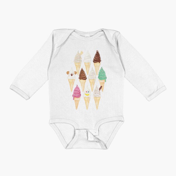 Soft Serve Sundays | Vanilla Long Sleeve Baby One-Piece