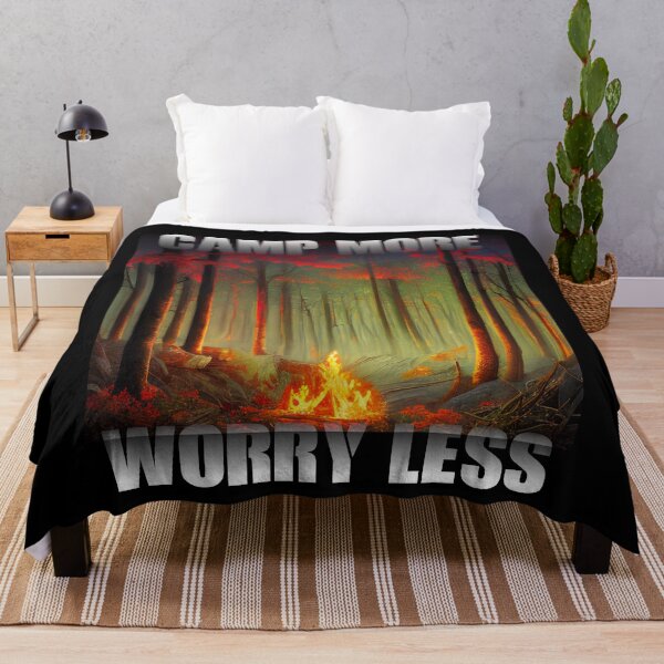 Item preview, Camp More Worry Less - Adventure Hiking Exploring Camping designed and sold by BlackGrain.