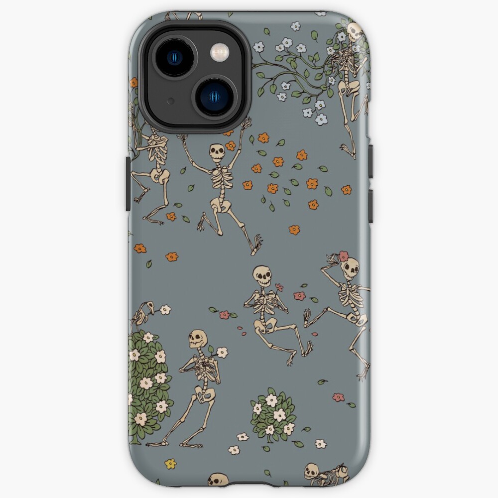 Skeletons with garlands iPhone Case