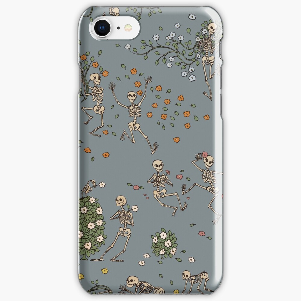 Skeletons with garlands iPhone Case & Cover
