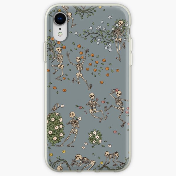 Esqueletos con guirnaldas Funda blanda para iPhone