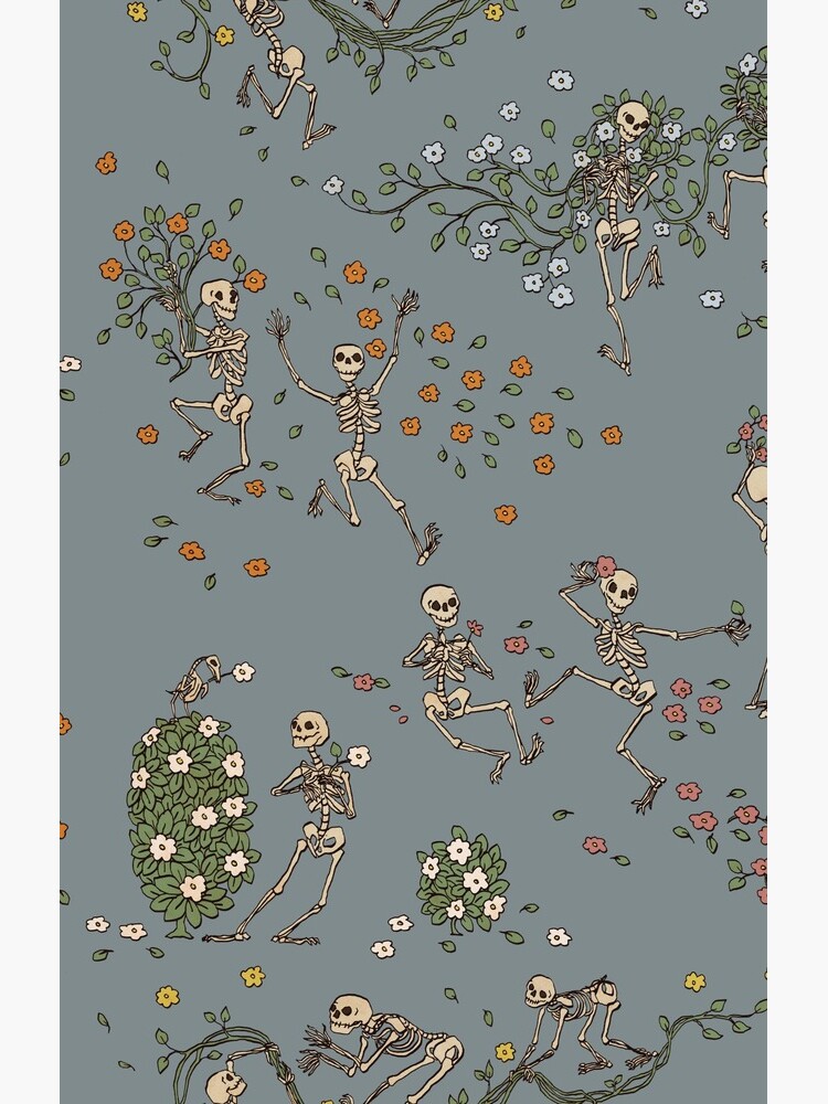 Thumbnail 4 of 4, Samsung Galaxy Phone Case, Skeletons with garlands designed and sold by tanaudel.