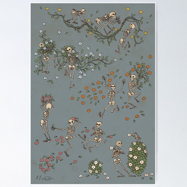 Item preview, Skeletons with garlands designed and sold by tanaudel.