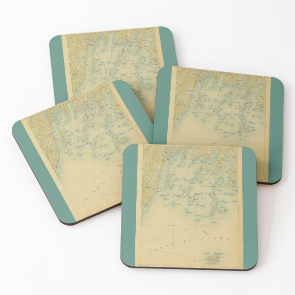 Item preview, Monhegan Maine Vintage Map designed and sold by BeaSchoney.