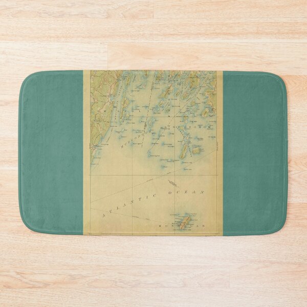 Item preview, Monhegan Maine Vintage Map designed and sold by BeaSchoney.