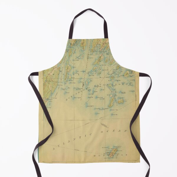 Item preview, Monhegan Maine Vintage Map designed and sold by BeaSchoney.