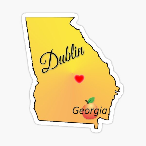 Dublin, Georgia Heart Sticker