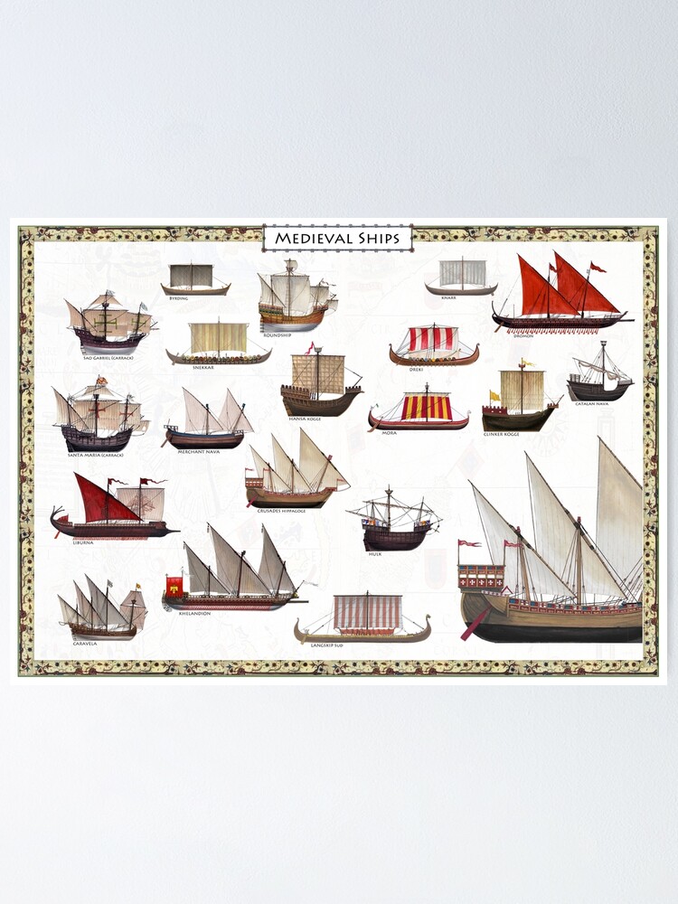 Alternate view of Medieval Ships Poster