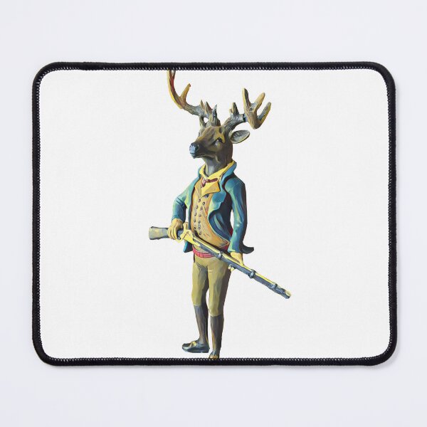 Item preview, Deer Hunter Caricature Rifle Human Animal Hybrid Sticker designed and sold by TastyTonic.
