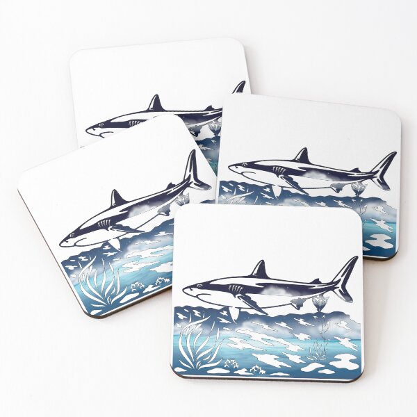 Item preview, Ocean At Night Reef Shark designed and sold by damonasplace.