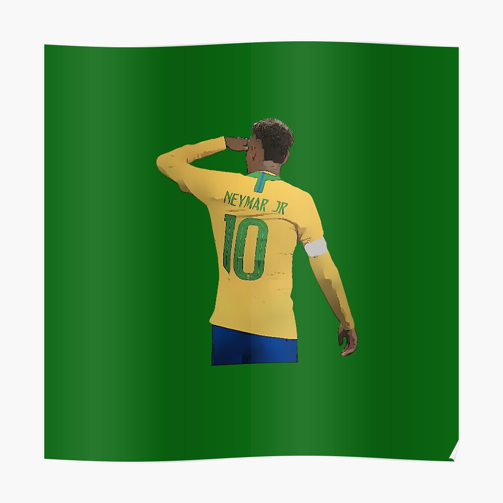 Saiii Designs 3 cm Brazil neymar jr jersey Self Adhesive Sticker