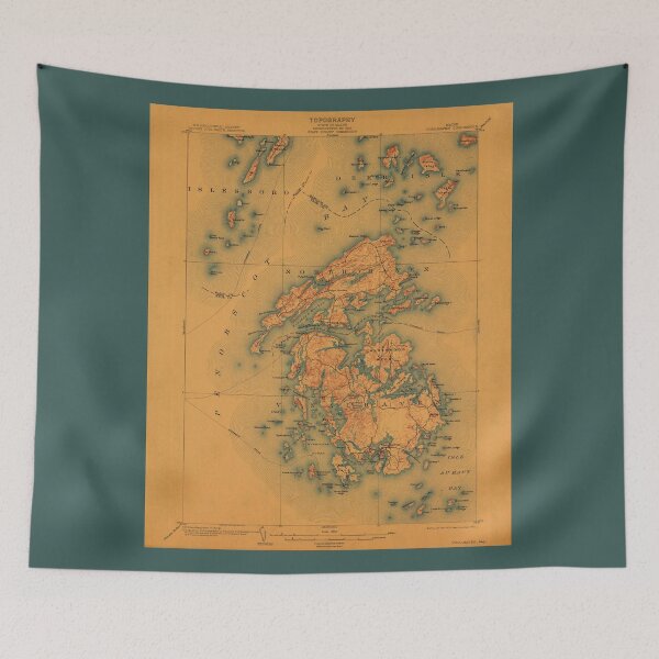 Item preview, Vinalhaven Maine Vintage Map designed and sold by BeaSchoney.